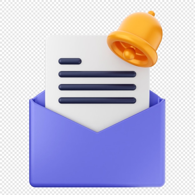 3D-berichtklok, e-mail, enveloppe
