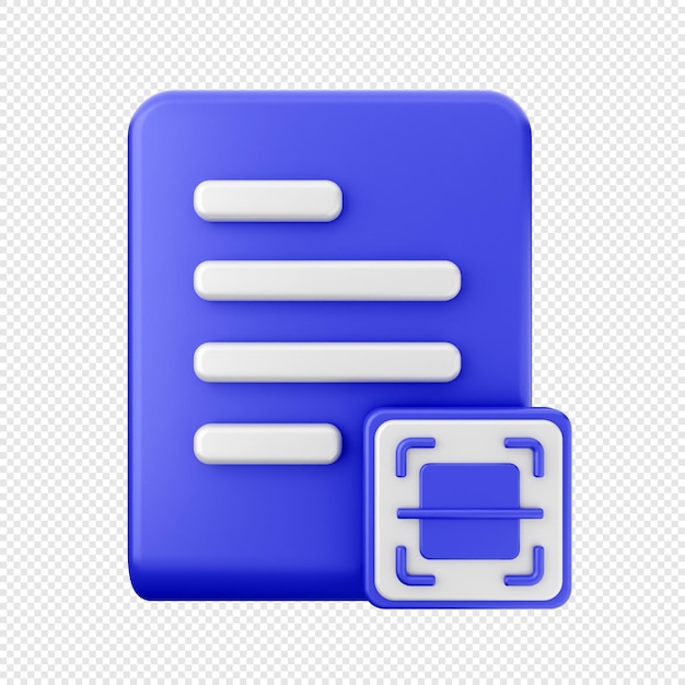 PSD 3d-bestand document icoon illustratie weergeven
