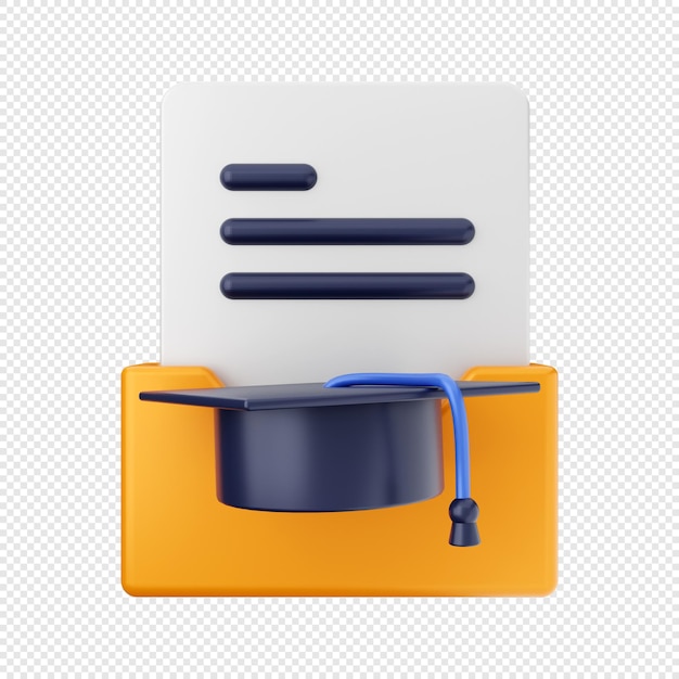 3D bestandsmap pictogram illustratie renderen