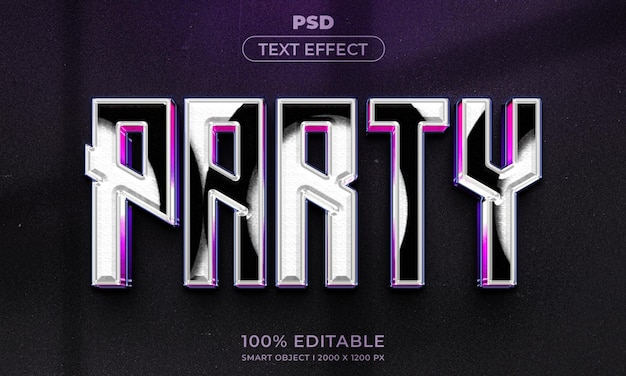 3D bewerkbare tekst en logo-effect stijl mockup met donkere abstracte achtergrond