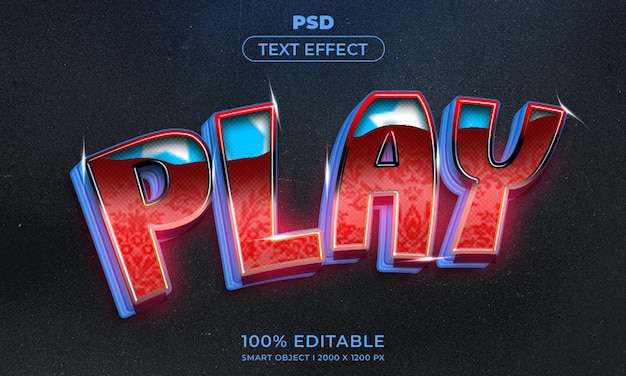 PSD 3d bewerkbare tekst en logo-effect stijl mockup met donkere abstracte achtergrond