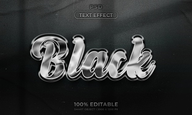3D bewerkbare tekst en logo-effect stijl mockup met donkere abstracte achtergrond