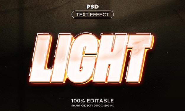 3D bewerkbare tekst en logo-effect stijl mockup met donkere abstracte achtergrond