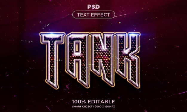 PSD 3d bewerkbare tekst en logo-effect stijl mockup met donkere abstracte achtergrond