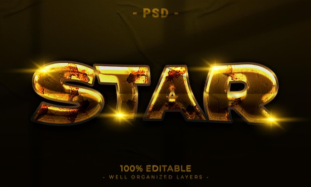 3D bewerkbare tekst en logo-effect stijl mockup met donkere abstracte achtergrond