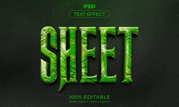 3D-bewerkbare teksteffectstijl met achtergrond