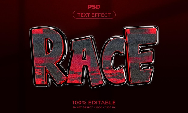 PSD 3d-bewerkbare teksteffectstijl met achtergrond