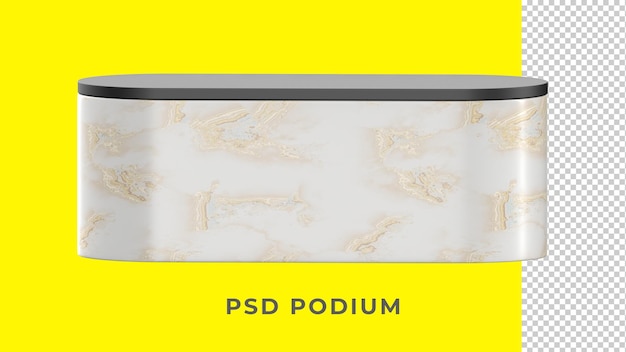 3D białe luksusowe marmurowe podium