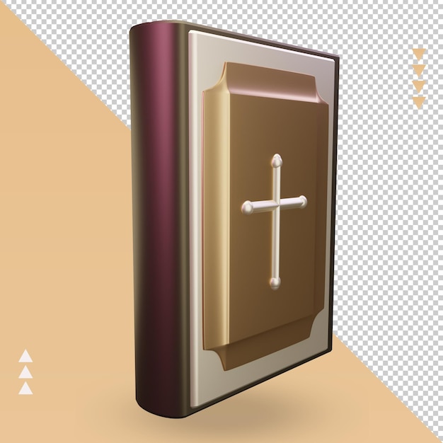 3d bible easter icon rendering left view