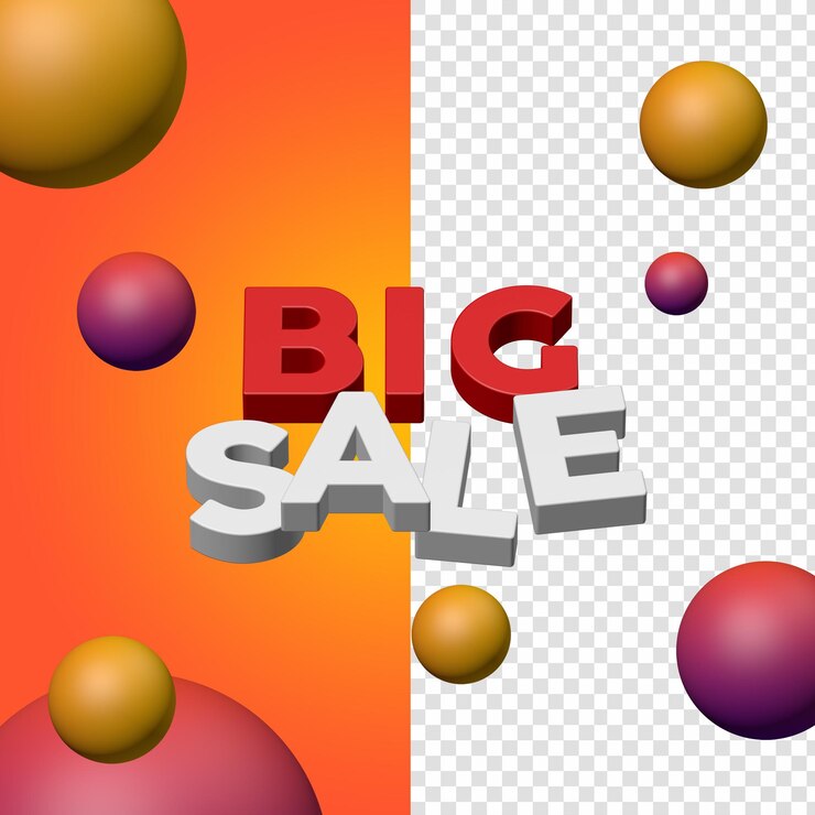PSD 3d большая распродажа 5