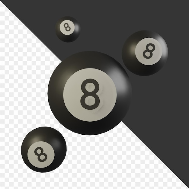 PSD 3d billiard illustrations