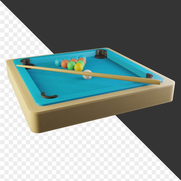 3D 빌리어드 일러스트레이션