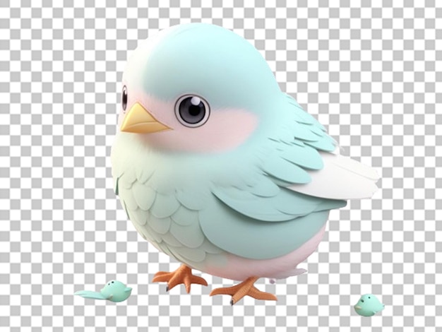 パステル色の3dの鳥