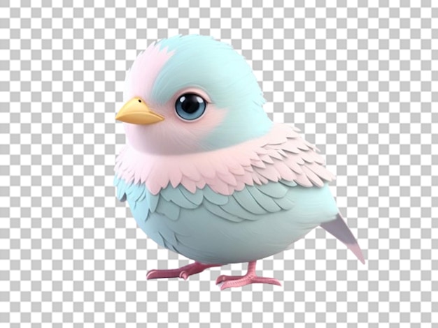 PSD 3d bird in pastel color