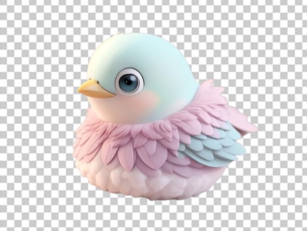 PSD 3d bird in pastel color