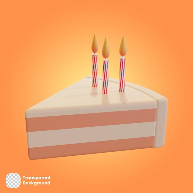 PSD 3d birthday cake