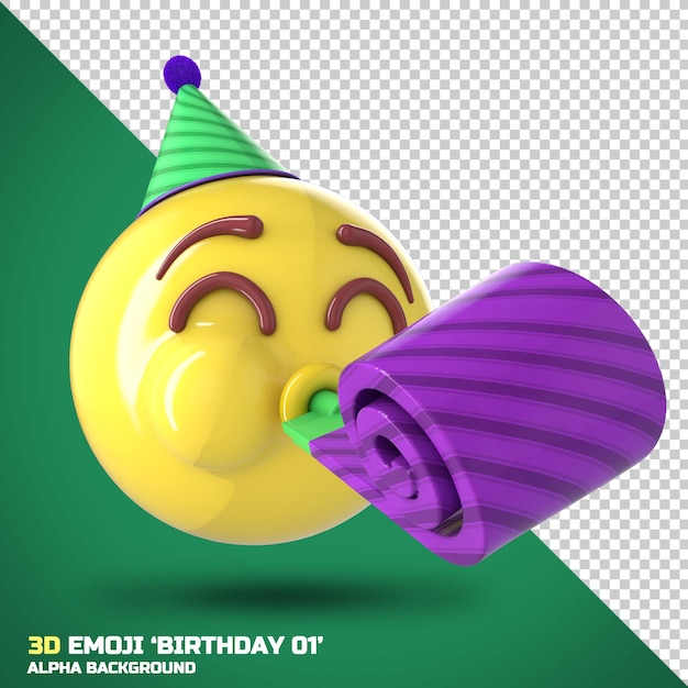 PSD emoji di compleanno 3d 01