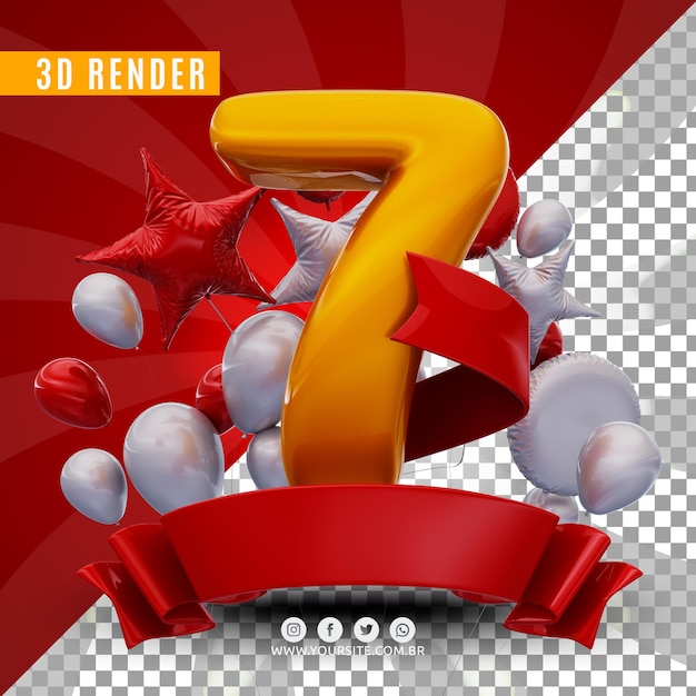 Logo di compleanno 3d per aziende ed eventi