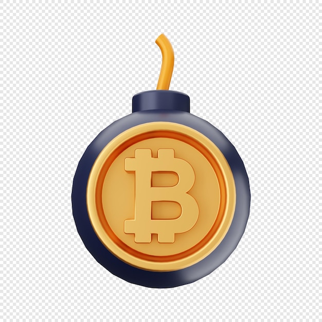 3d bitcoin boom pictogram illustratie
