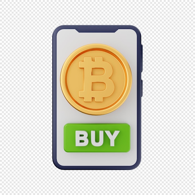 3d bitcoin acquistare icona illustrazione