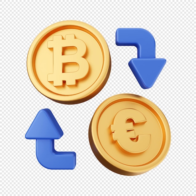 Illustrazione dell'icona bitcoin 3d