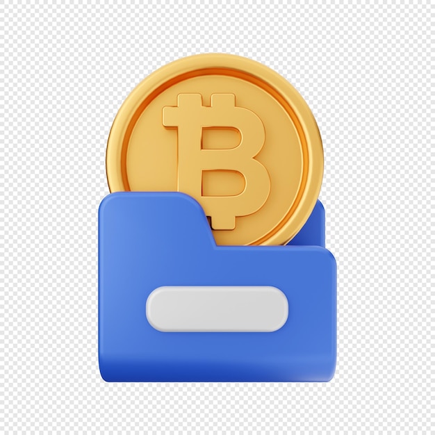 3d bitcoin map pictogram illustratie