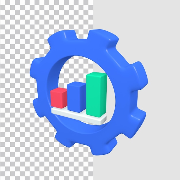 3d Biznes Ikona Koncepcja Ustawienia