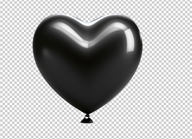Palloncino nero 3d a forma di cuore