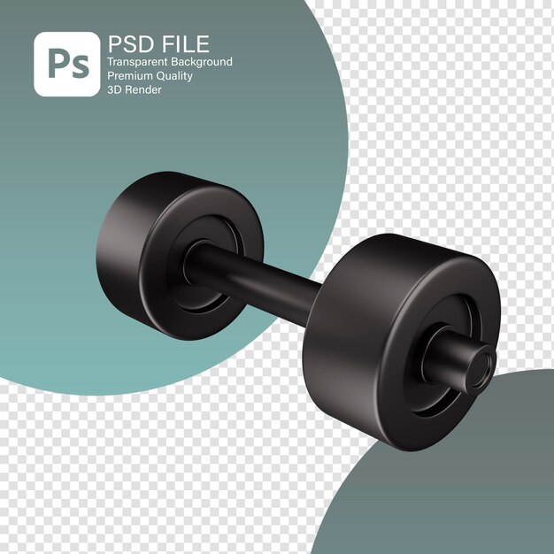 PSD 3d 블랙 아령