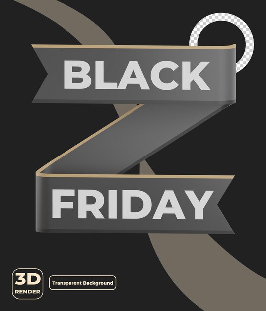 PSD 3d black friday banner