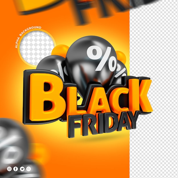 3d black friday seal for sale commerce