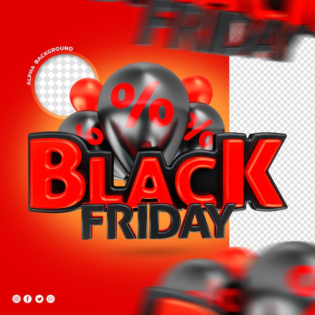 PSD 3d black friday seal for sale commerce