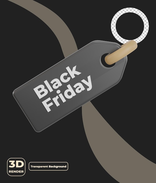 PSD 3d black friday tag