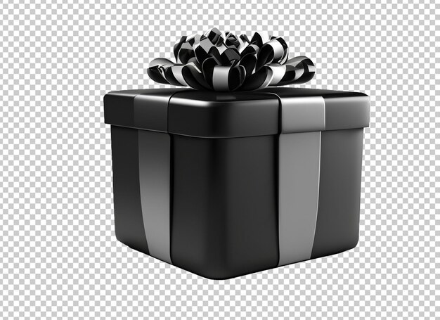 PSD 3d black gift box