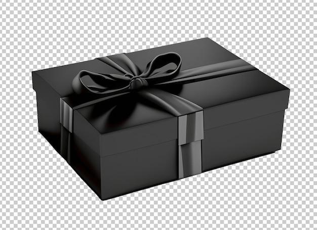 3d black gift box