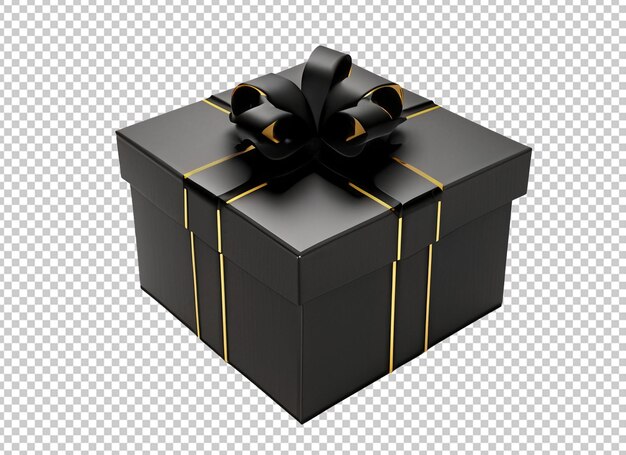 3d black gift box