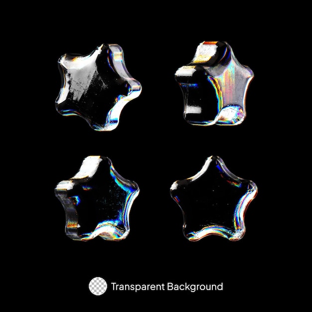 3D Black Glass Star 3D Icon Elements Pack is een 3D-elementpakket voor 3D-iconen.