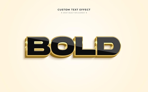 3d black and gold text effect