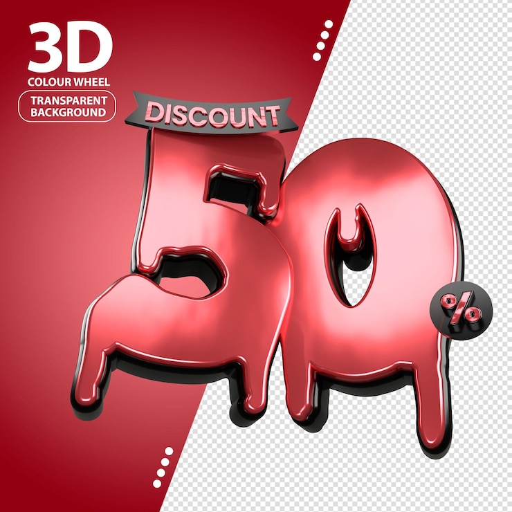 PSD 3d black halloween sales discount price tag for composition 50 percent amazing for product promo