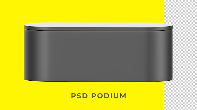 PSD 3d black luxury long podium