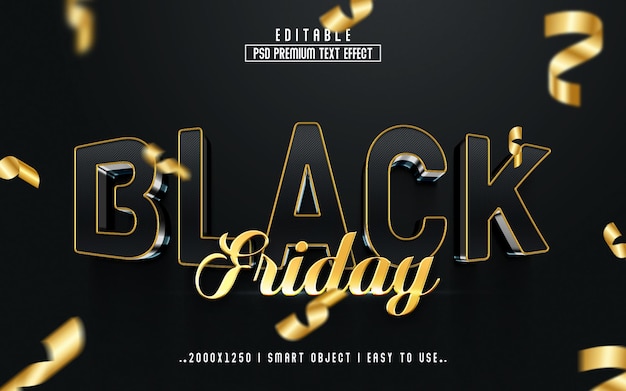 3d black psd text effect style editable