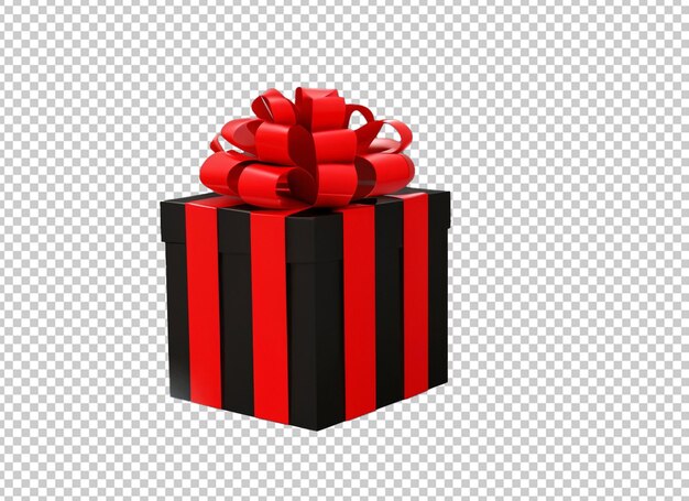 3d black and red gift