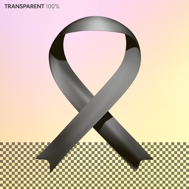 PSD 3d black ribbon