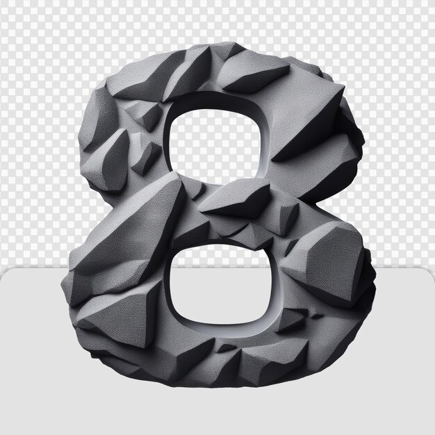 PSD 3d black rock nummer set