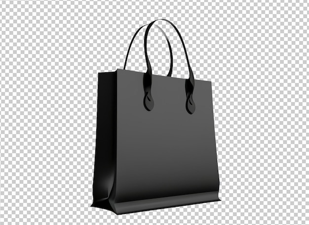 3d black shopping bag