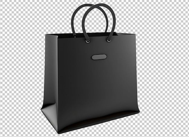 3d black shopping bag