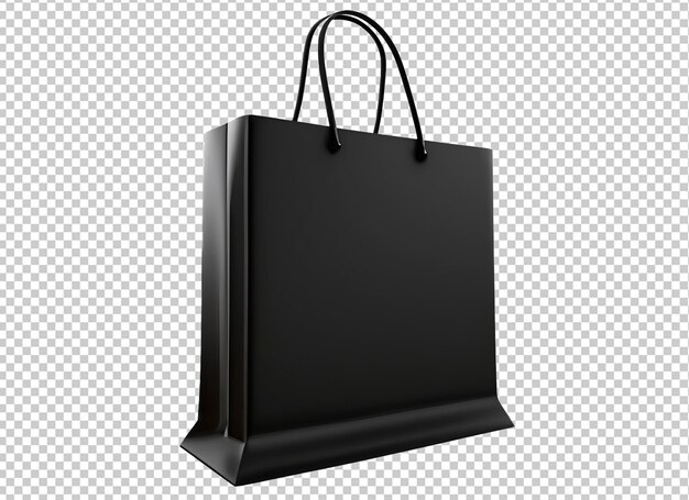 3d black shopping bag