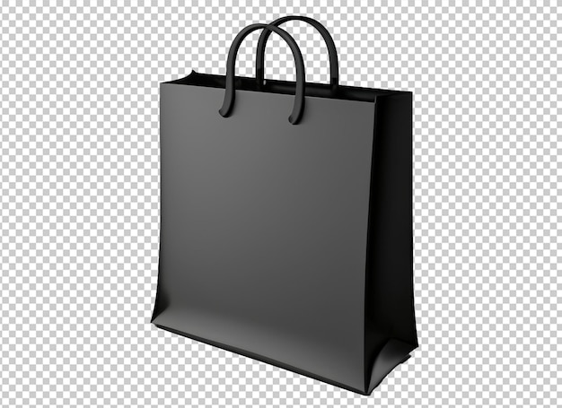 3d black shopping bag