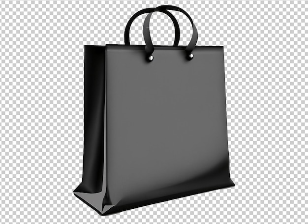 3d black shopping bag