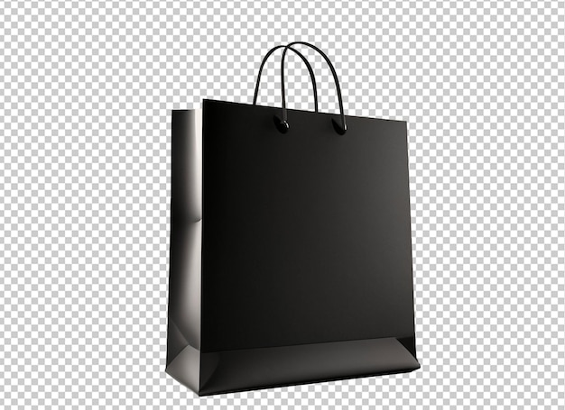 3d black shopping bag